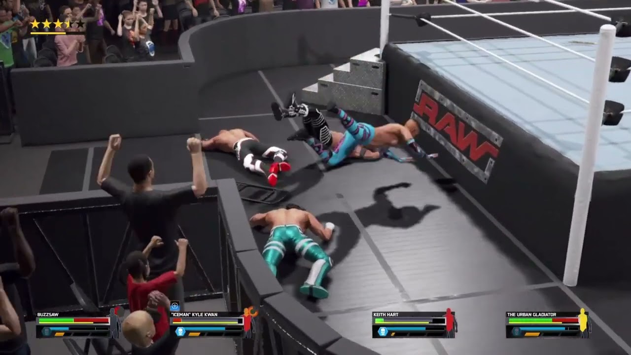 WWE 2k25 Iceman Kyle Kwan vs The Urban Gladiator vs Keith Hart vs Buzzsaw