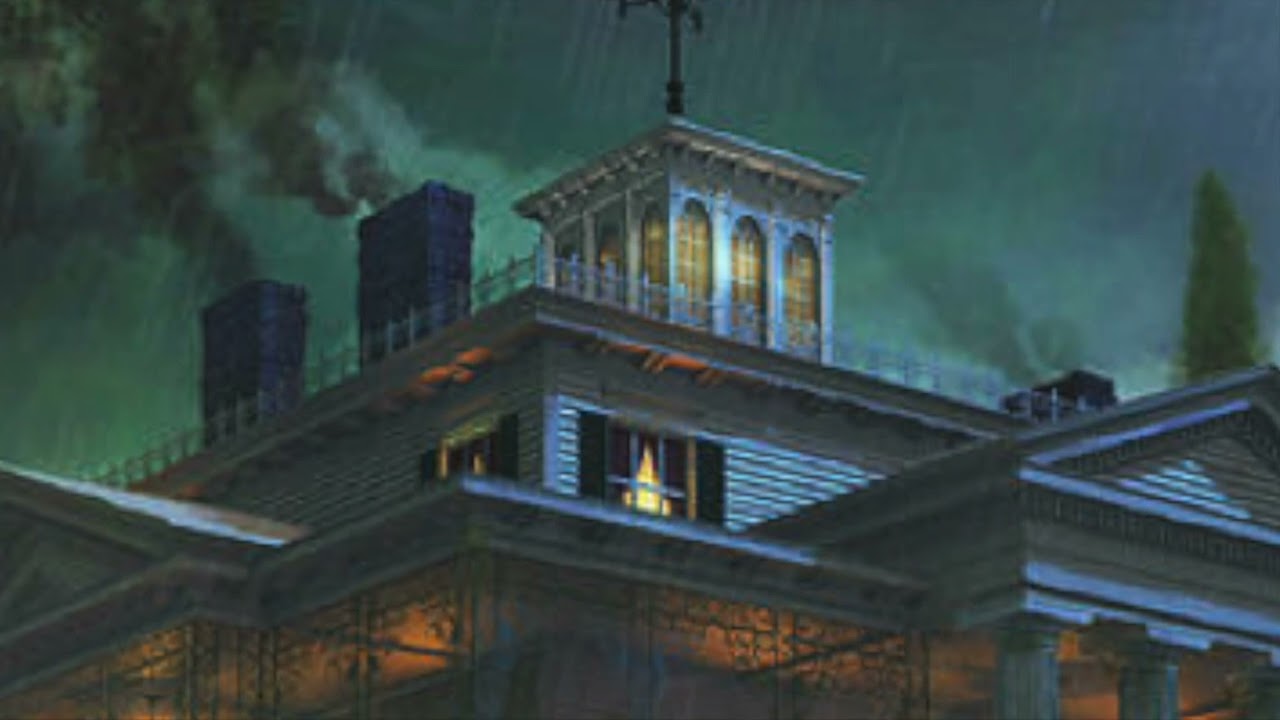 Haunted Mansion -  Portrait Hallway + Library Piano music MASHUP LOOP