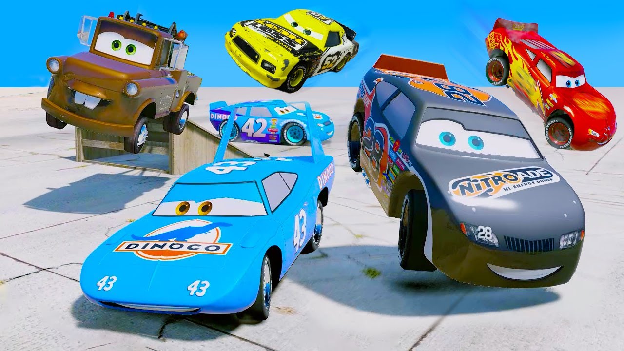 Lightning McQueen Tow Mater Cars Cal Weathers Claude Scruggs Tow Truck Rusteze Aiken Axler Dinoco