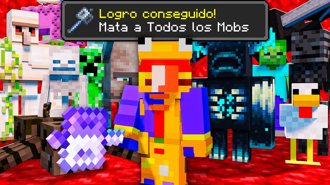 Mat&eacute; a Todos los Mobs con el Mazo en Minecraft