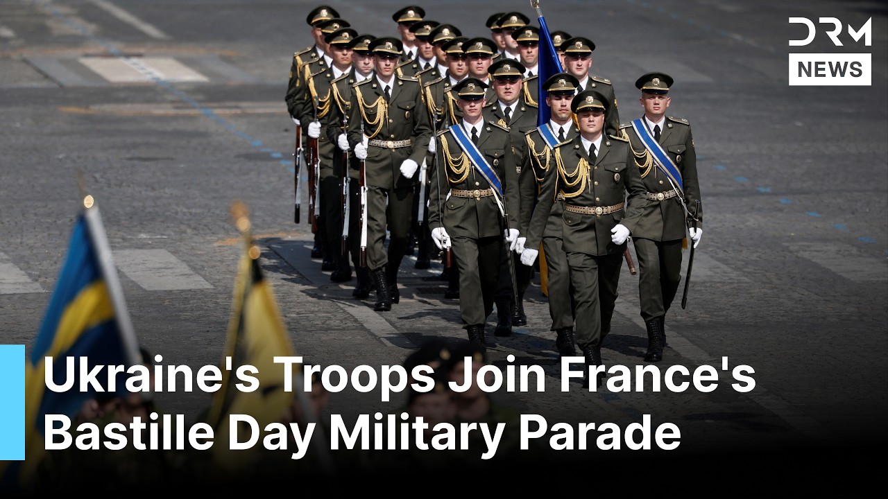 RAW VIDEO: Ukraine's Troops Join France's Bastille Day Military Parade in Powerful Show | AQ1B