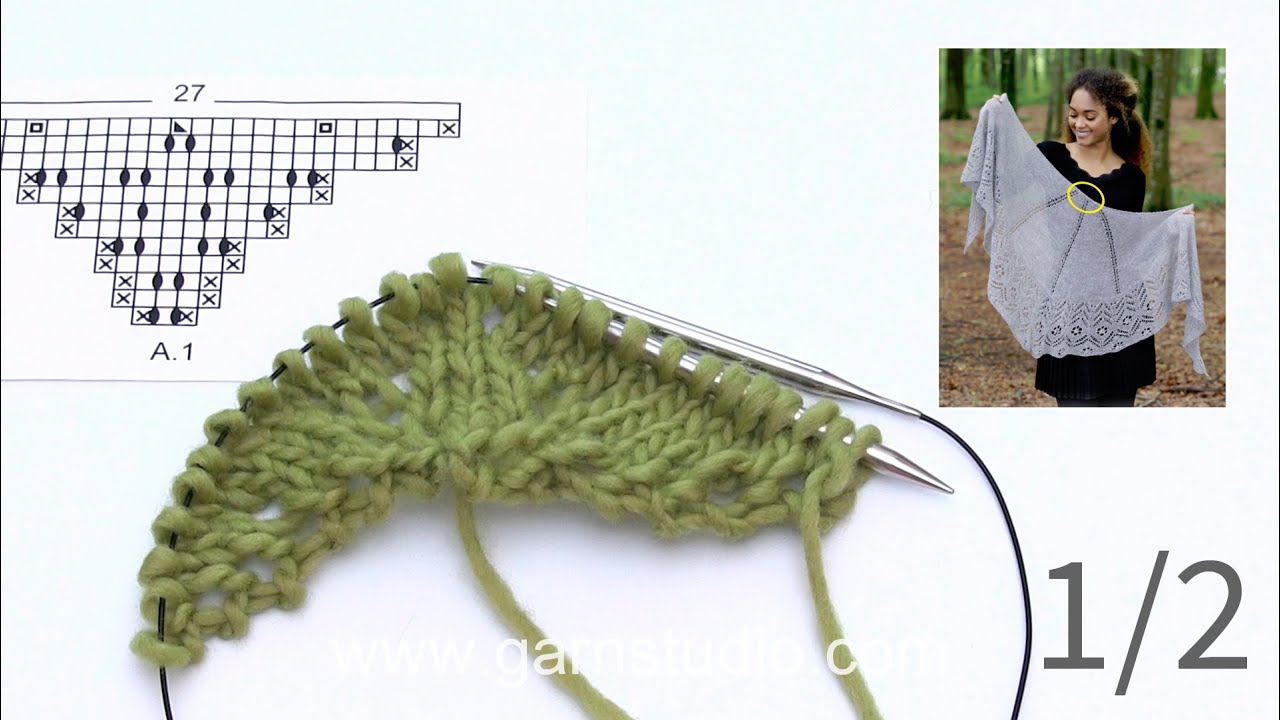 How to work A.1 to the shawl in DROPS 181-4