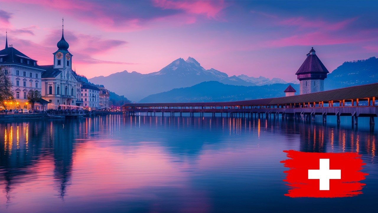 Lucerne Walking Tour 4K | Stunning Scenic Walk in Switzerland