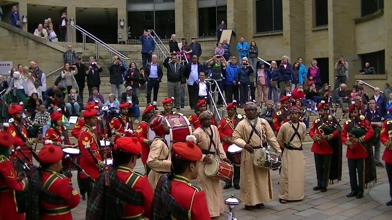 ROYAL ARMY OF OMAN PIPE BAND PERFORM AT GLASGOW'S PIPING LIVE FESTIVAL 2018.Part 1