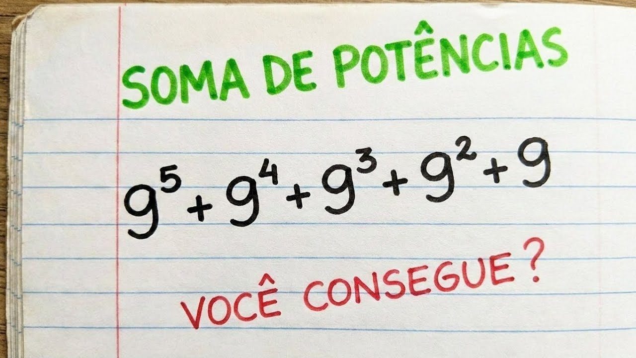 Duas Maneiras de Somar 9⁵ + 9⁴ + 9³ + 9² + 9