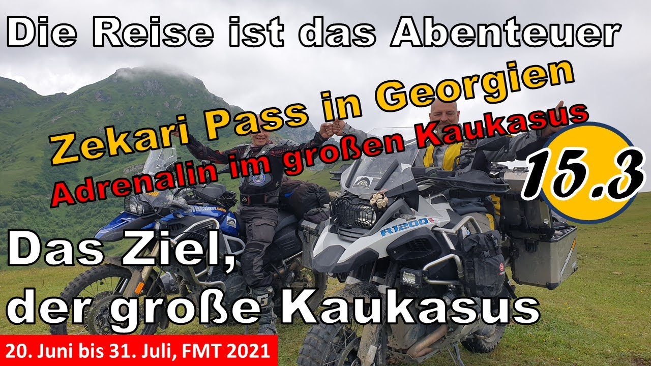 15.3/2021 Unterwegs auf dem Zekari Pass, Georgien, Motorrad-Abenteuer gro&szlig;er Kaukasus