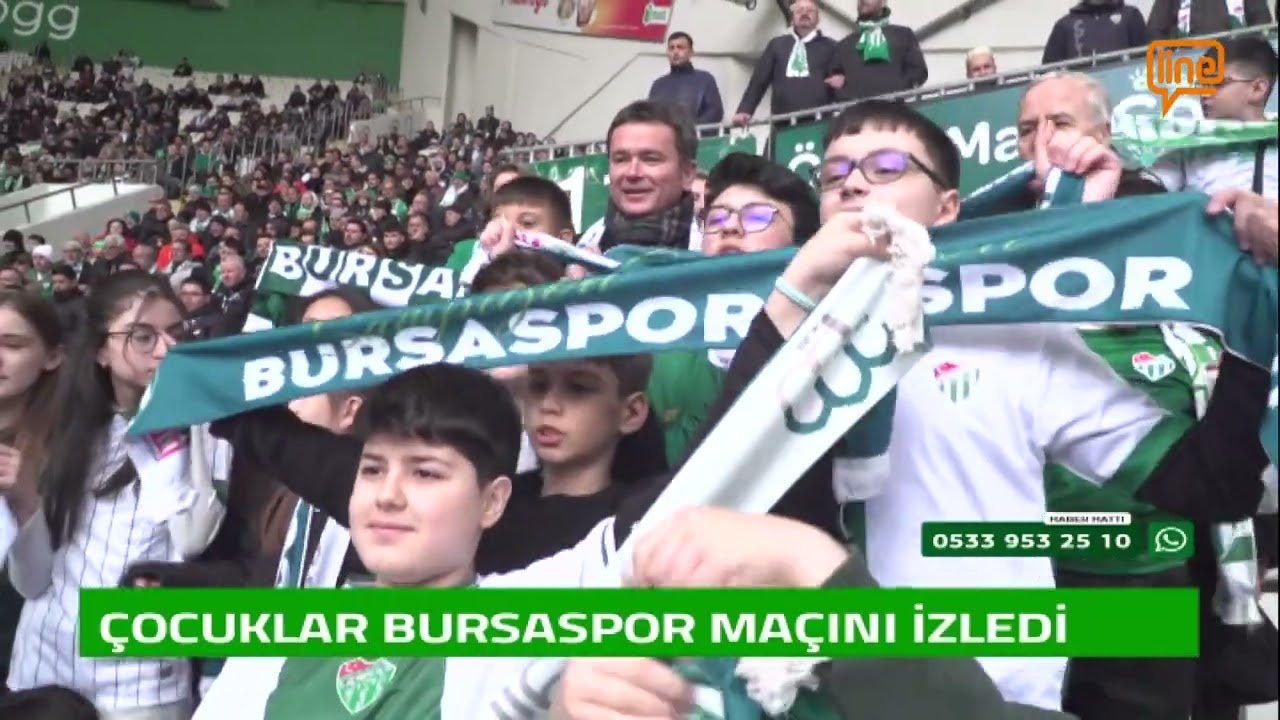 ÇOCUKLAR BURSASPOR MAÇINI İZLEDİ