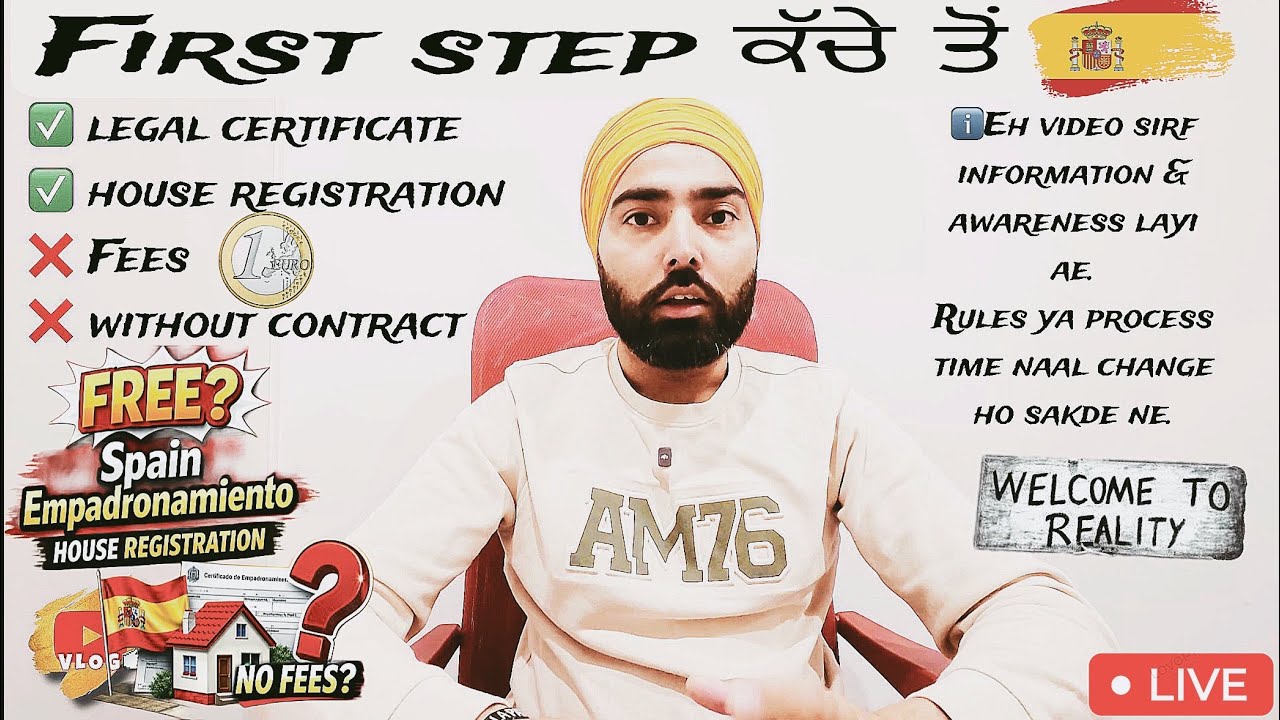 Spain House Registration Sachai | paper lock ya entry |step by step guide #punjabiinspain #spainvisa