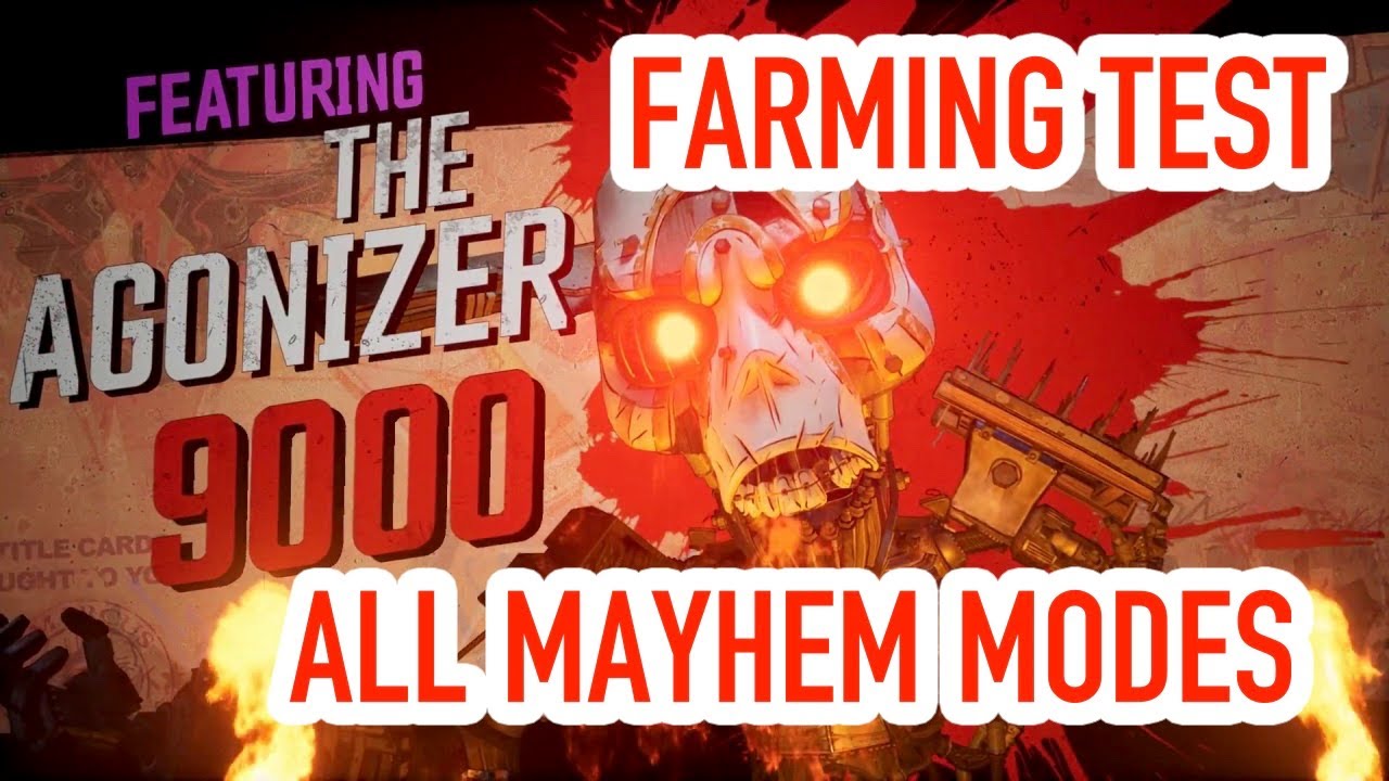 Borderlands 3 Agonizer farm Test All Mayhem Modes - How many legendaries to we get?
