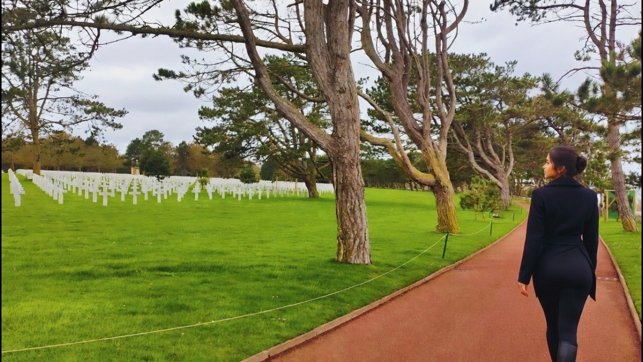 [4K] From Pines to the Sea – Silent 30 Min at Normandy American Cemetery