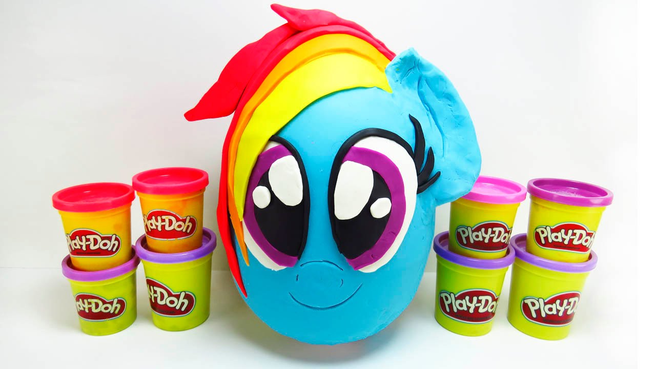 GIANT surprise egg My Little Pony Play doh surprise eggs MLP