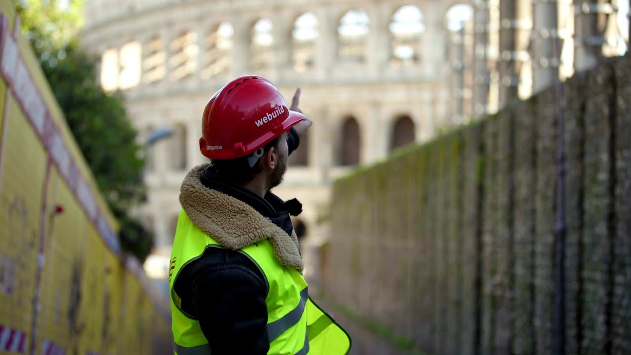 An excavation view of the Colosseum – Metro C, Colosseo - Fori Imperiali Station, Art Rider, ep.1