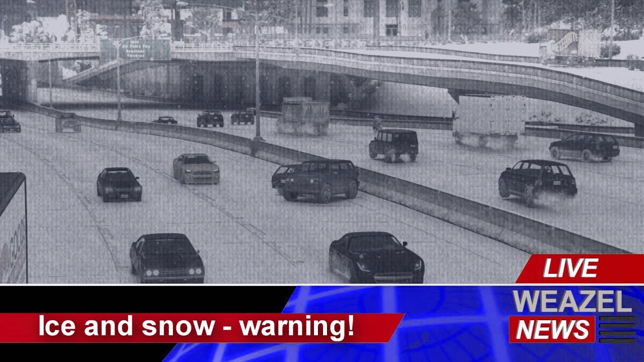 Winter Car Crashes - GTA snow - bad drivers!