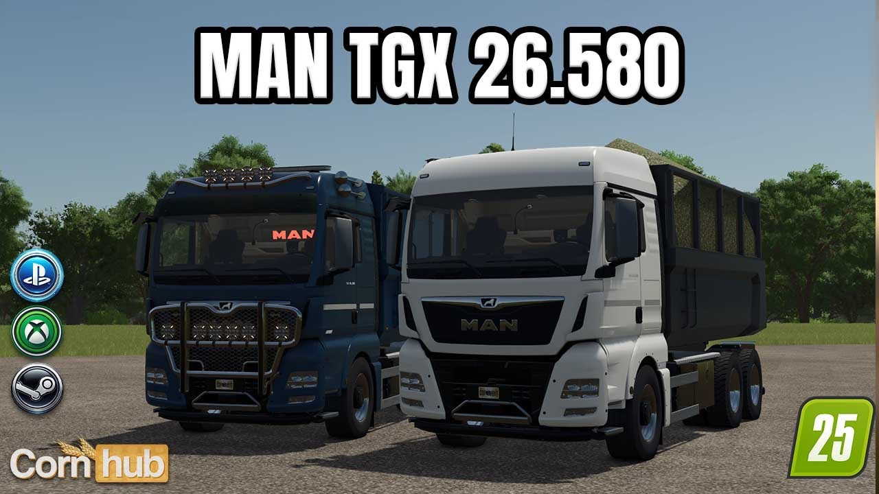LS25 Man TGX 26.580 – 580 PS Norwegischer Kipper für schwere Transporte