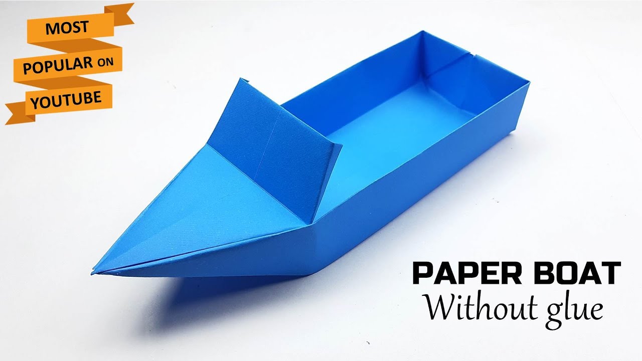 Papierboot basteln | Origami-Boot | Papierboot falten | Einfaches Papierbasteln ohne Kleber