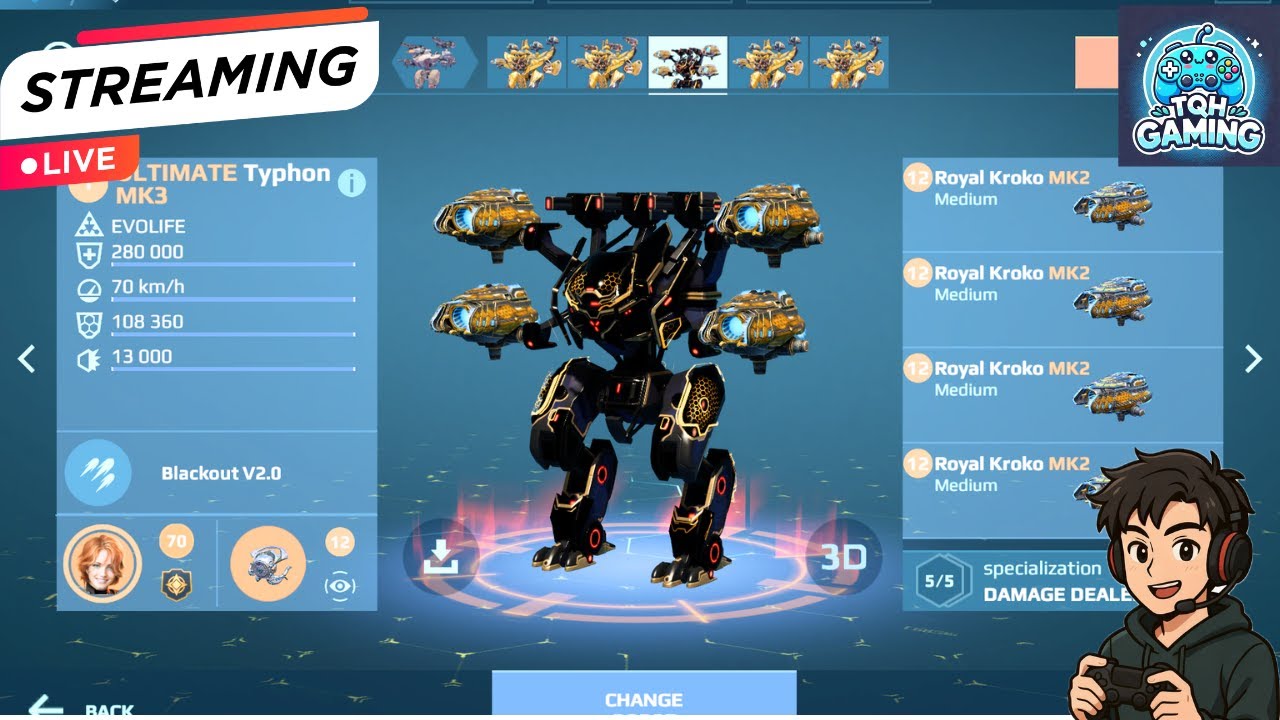 🔴 UE Typhon Kroko Gameplay - WAR ROBOTS