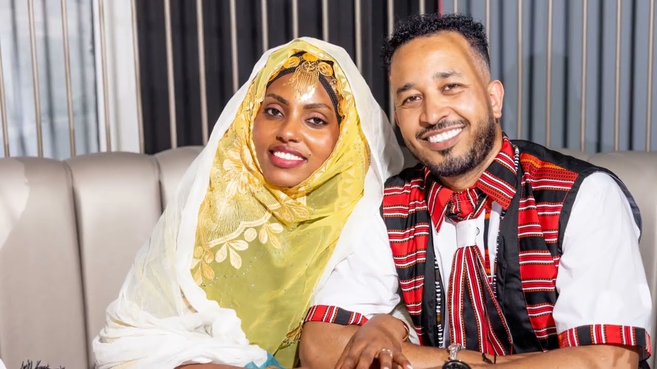 Aman and Lily post  Eritrean bilen wedding dinner party