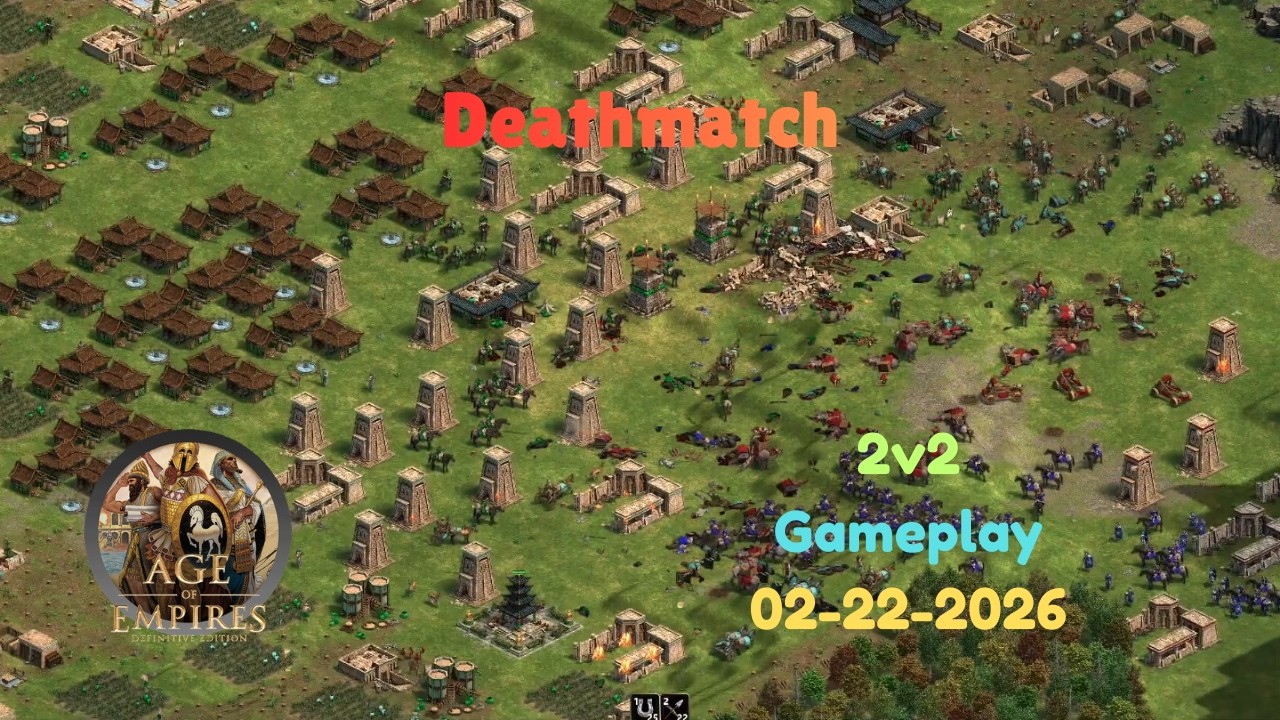 Deathmatch Age of Empires: Definitive Edition 2v2 Gameplay | AoE DE | 02-22-2026