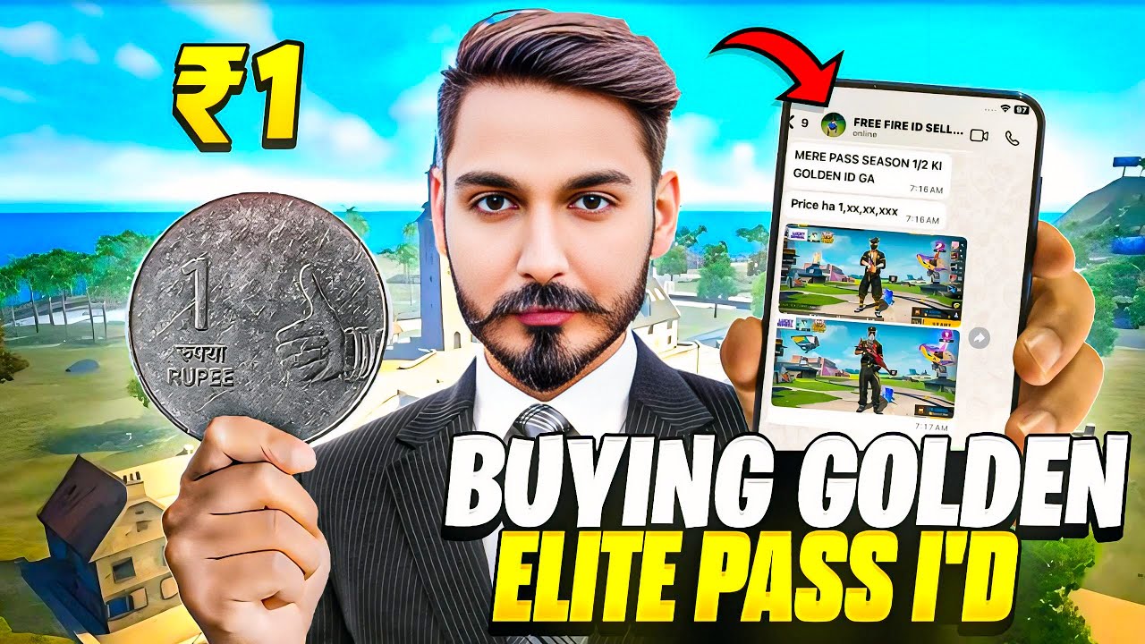 Buying Lvl 110 ID And Golden Elite Pass In ₹1 Rupee 😮 Garena Free Fire