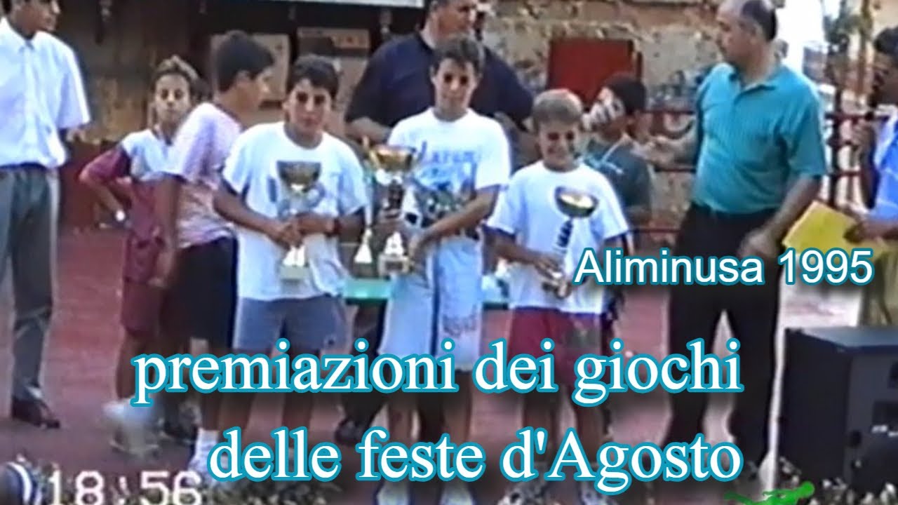 ALIMINUSA -1995 - premiazione giochi feste d'agosto