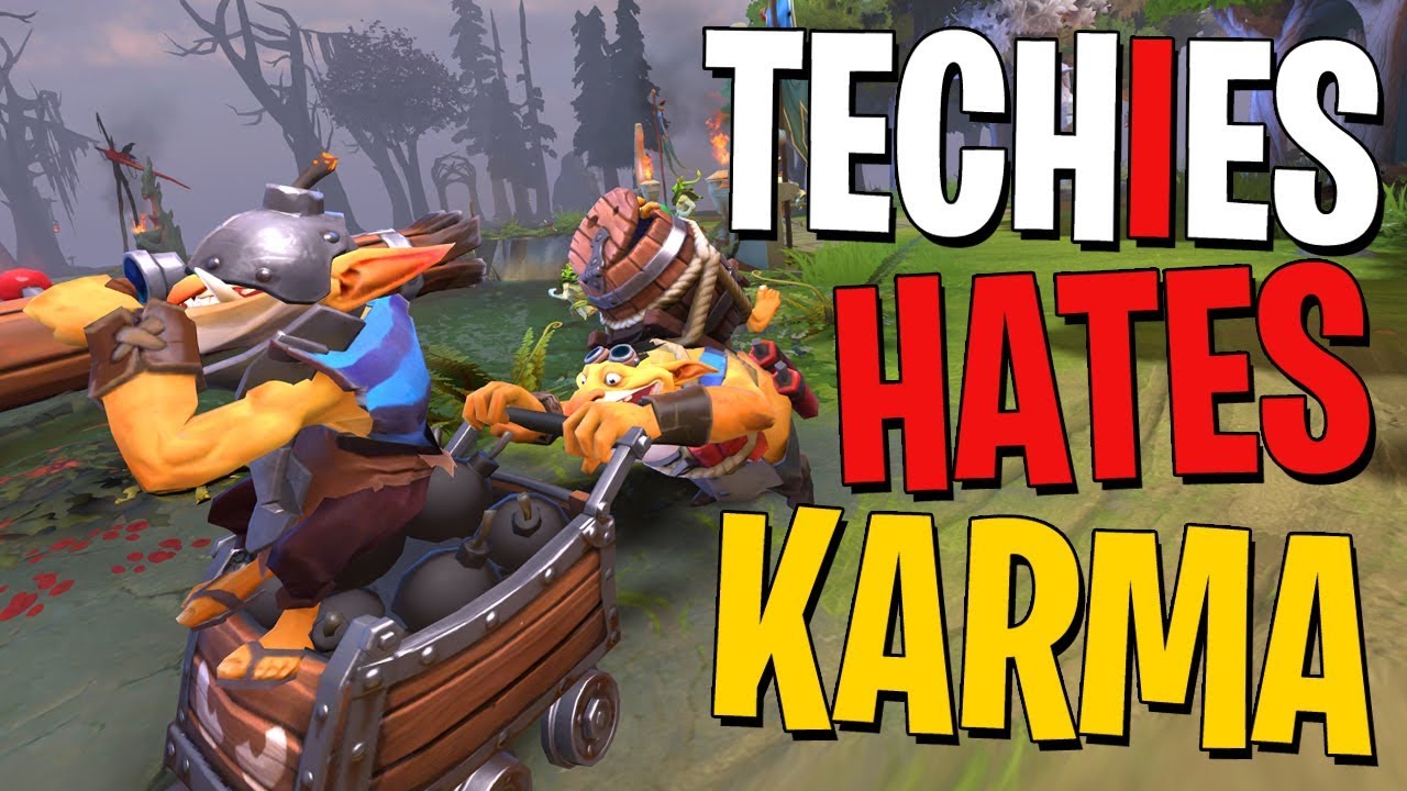 Techies Hates Karma - DotA 2 Funny Moments