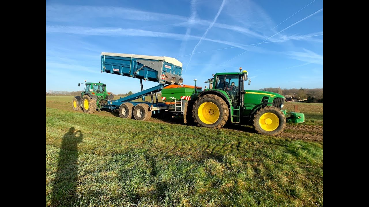 Épandage d'engrais 2020 (Amazone ZA-TS 4200 + John Deere 7530p)