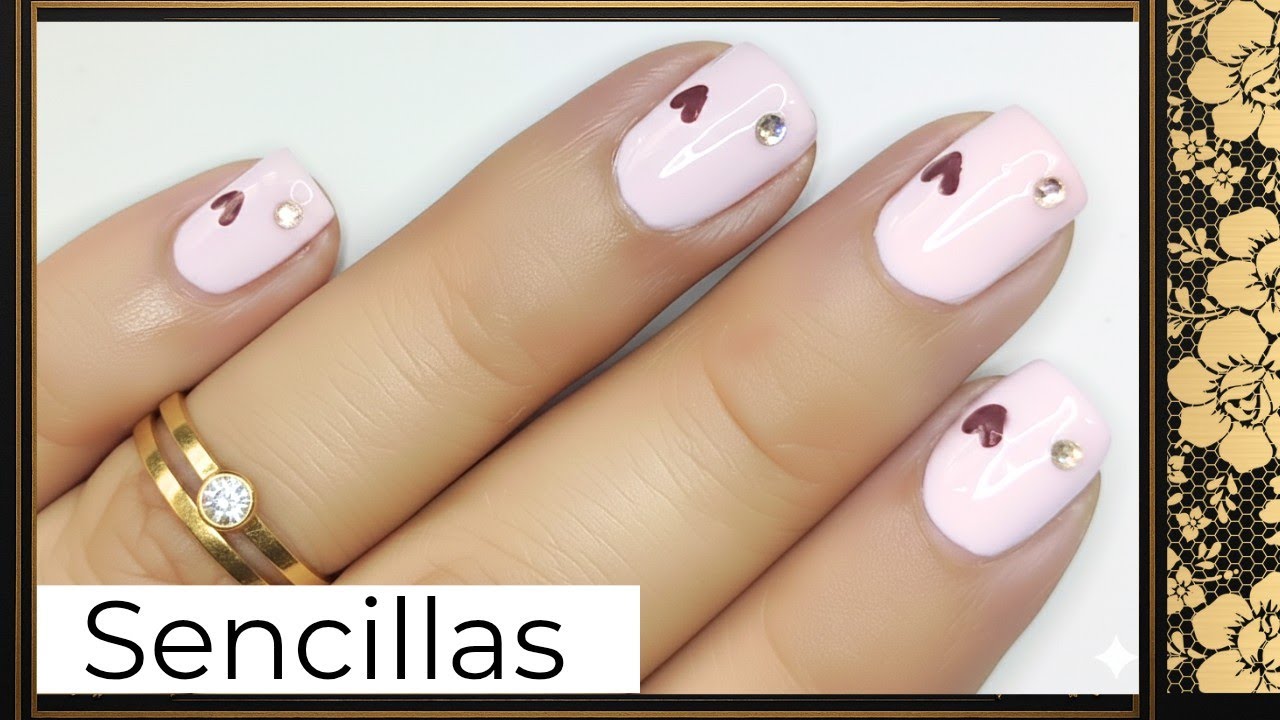 Uñas Elegantes con Corazones 2026: Diseños Sencillos en Cloud Dancer y Rosa