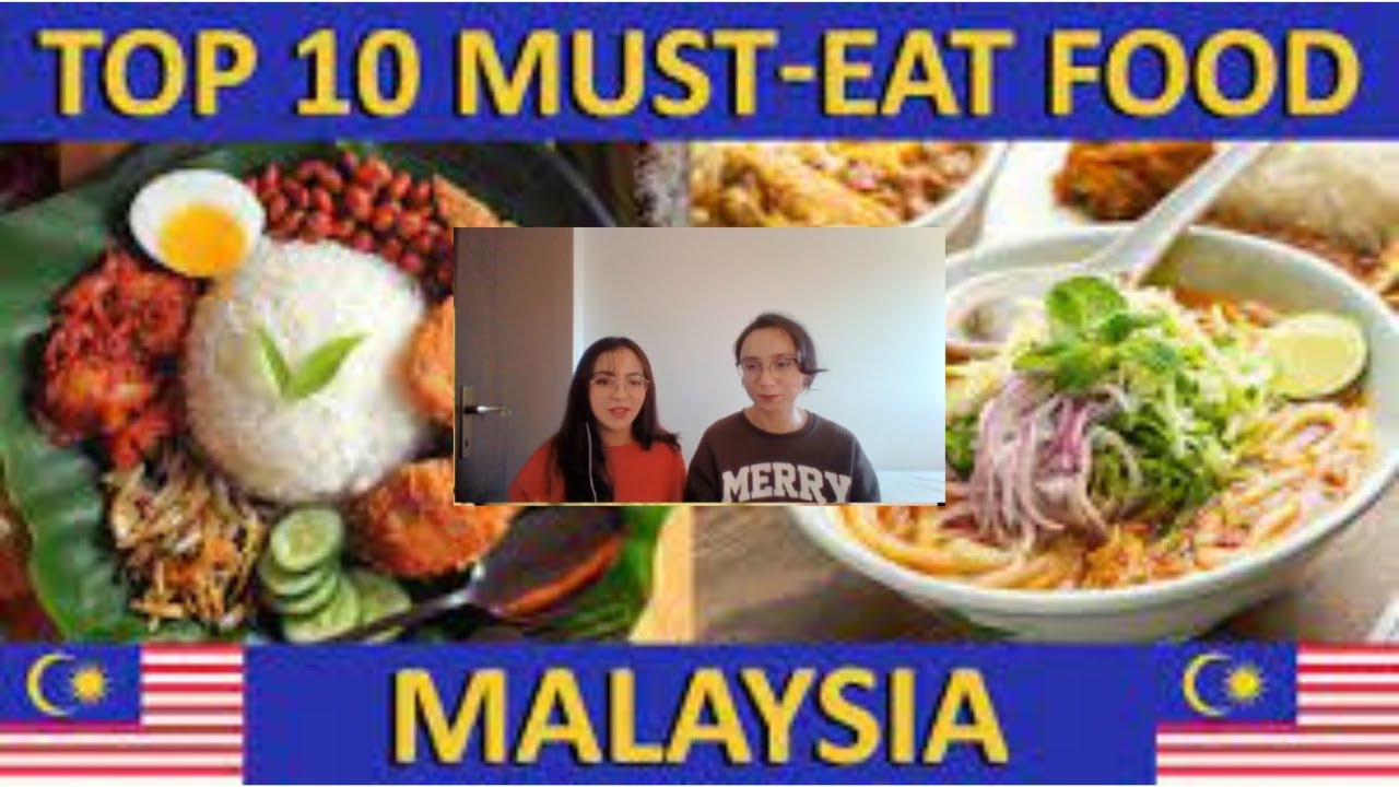 [malay sub/ Indo sub ] twins react to Top 10 Must-Eat Malaysian food #malaysia #food