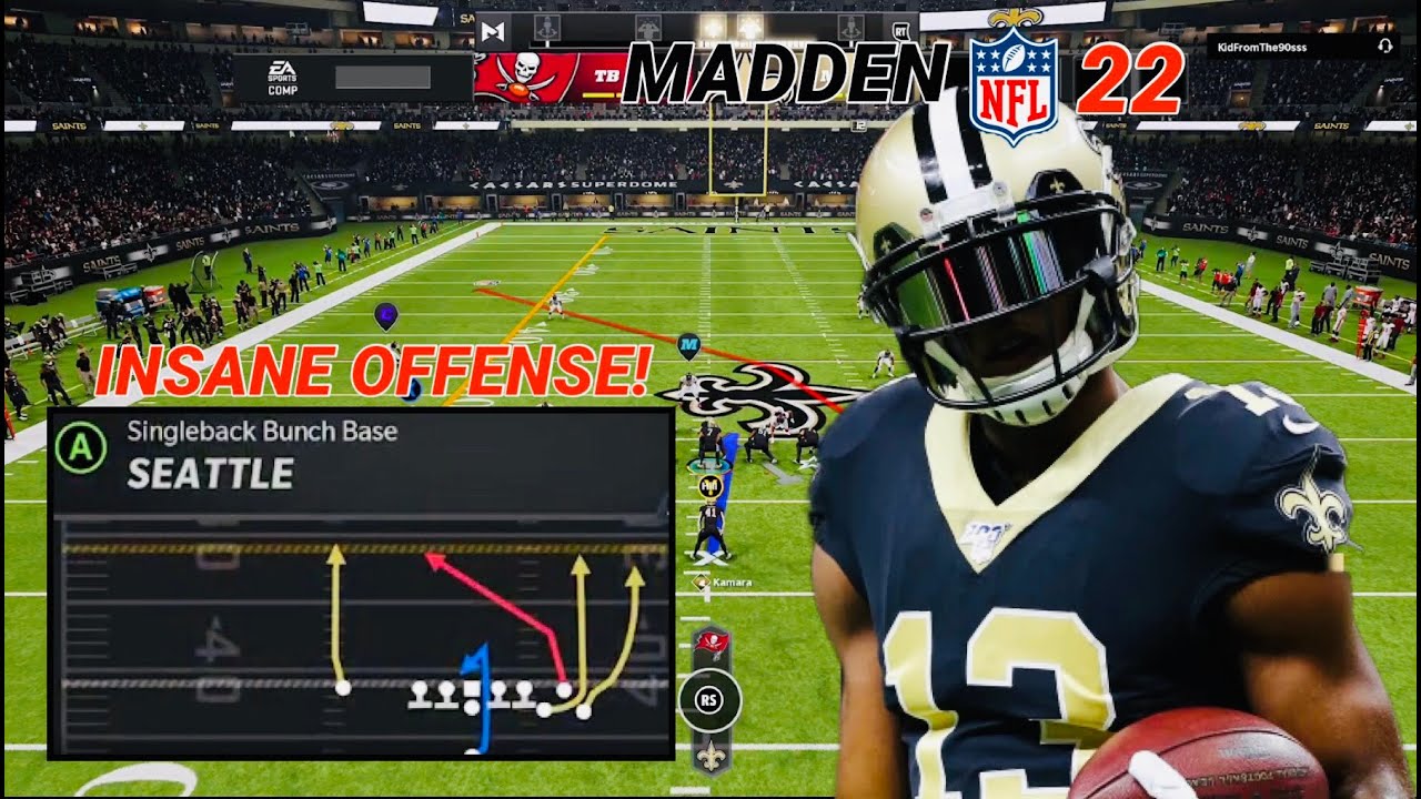 MADDEN 22 UNSTOPPABLE MONEY PLAY BEATS EVERY COVERAGE! SAINTS PLAYBOOK | MADDEN 22 TIPS | TMQ #135