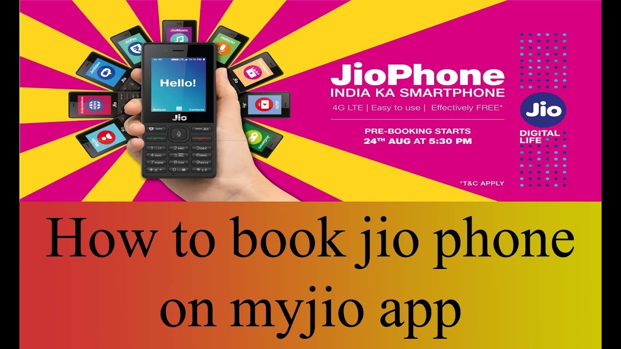 jio phone booking on myjio app