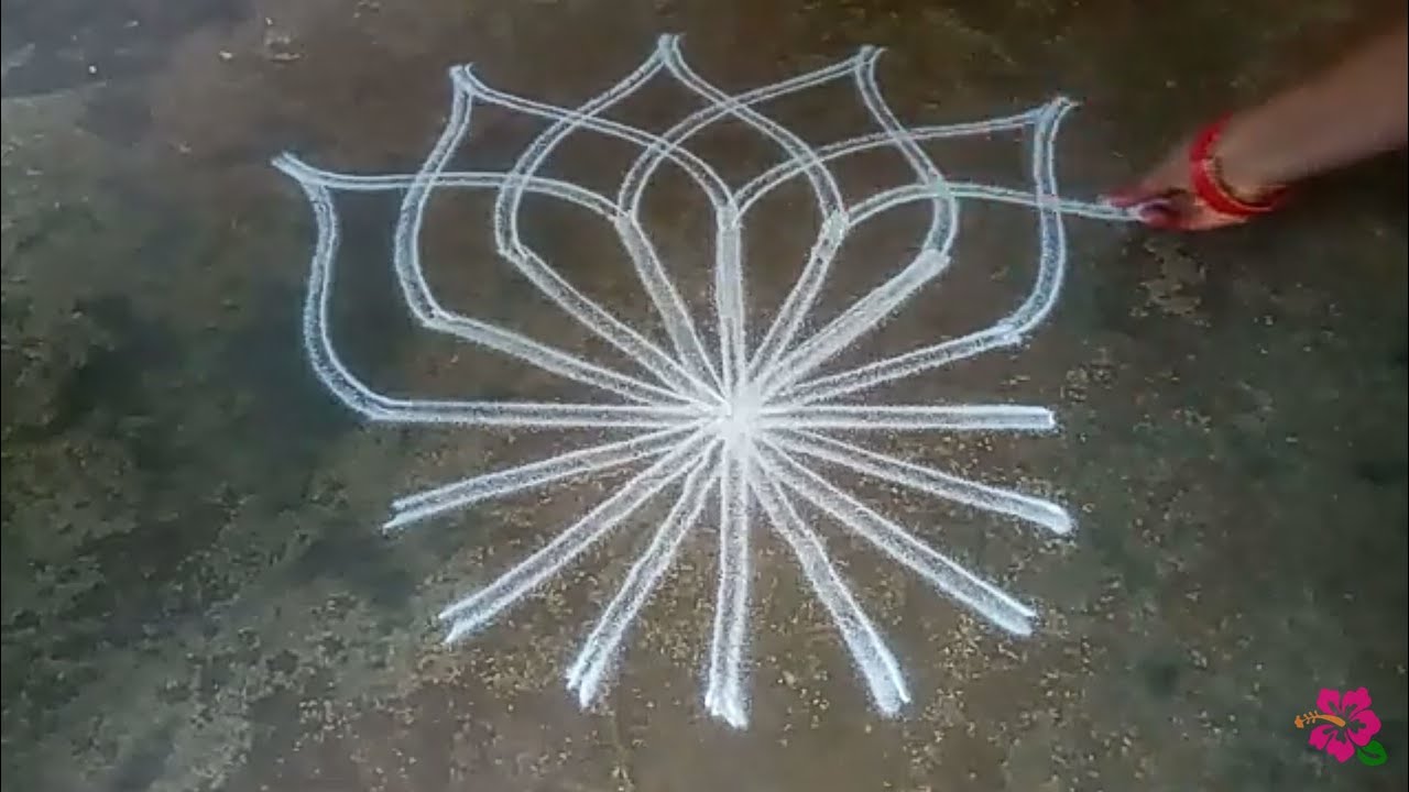 Saraswati pooja special kolam//pandaga muggulu// easy rangoli//2