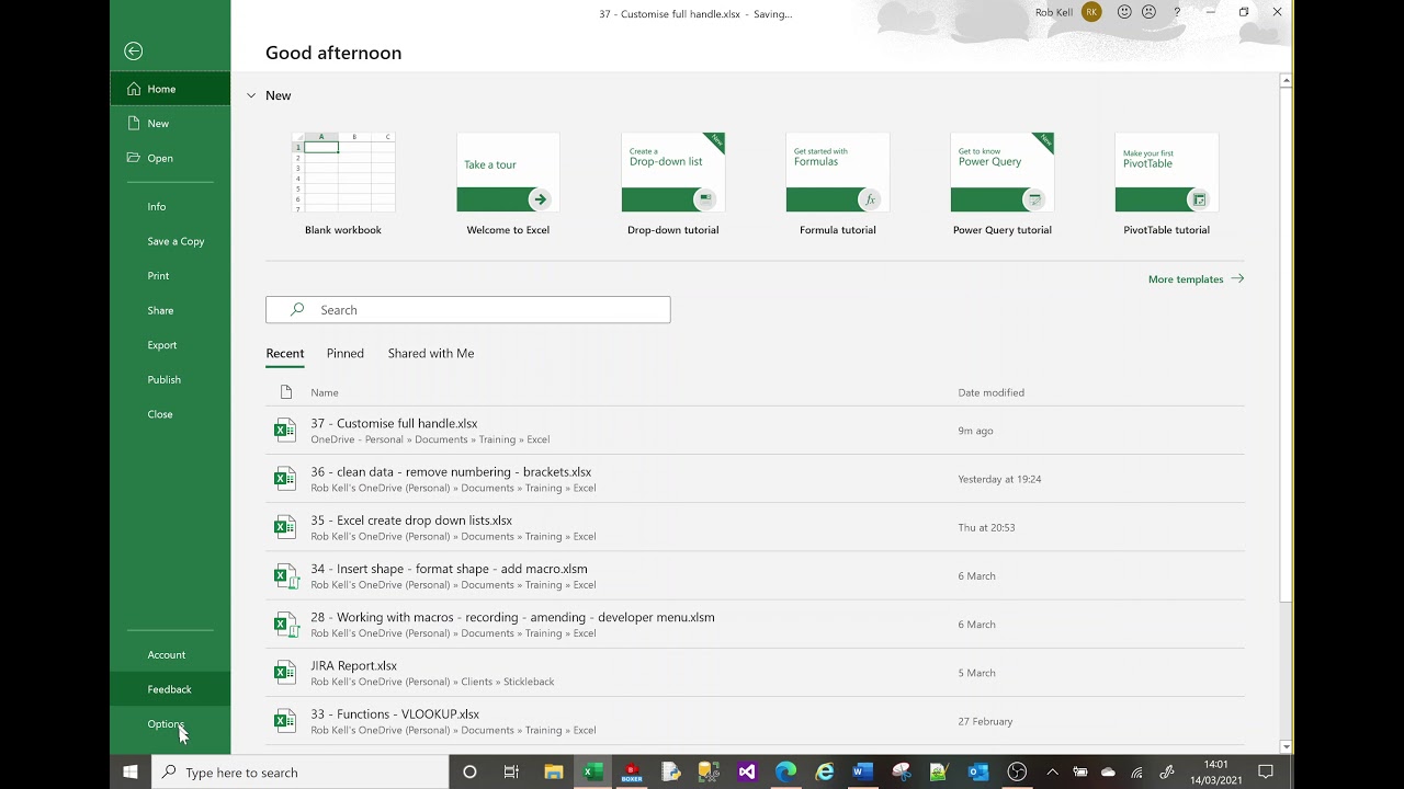 MS Excel tutorial on the Fill handle and creating custom fill lists.
