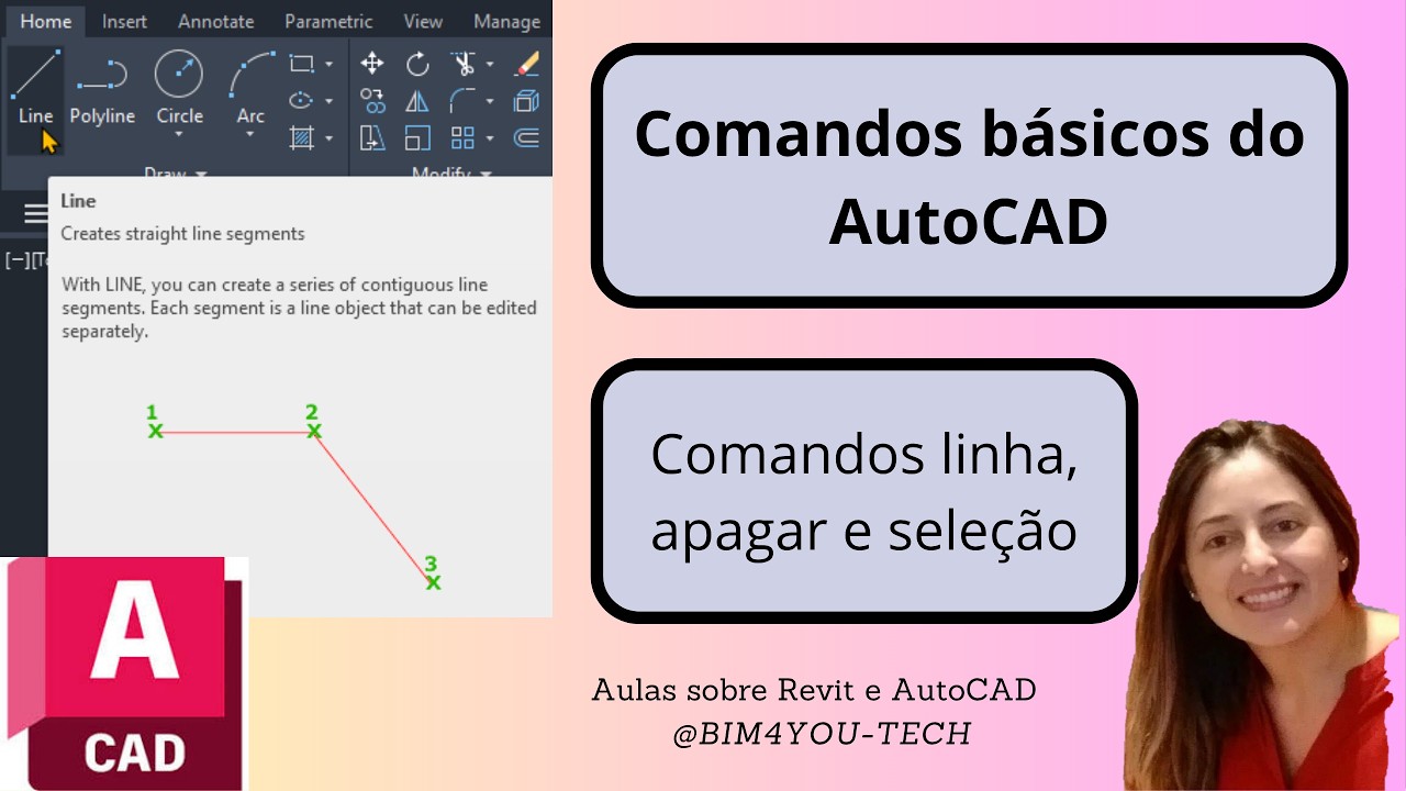 Começando no AutoCAD  Linha, Apagar e Seleção Sem Complicação