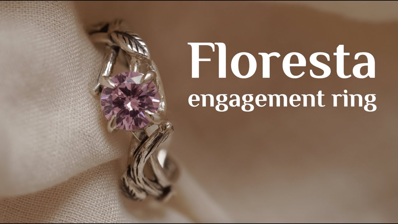 Floresta engagement ring || Fabrication of a spring-inspired ring in Silver