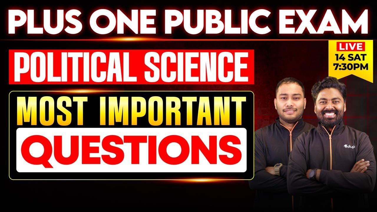 Plus One Political Science Most important questions| Plus One Eduport