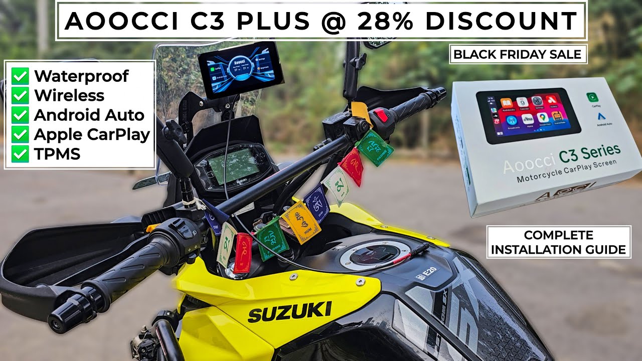 Most Affordable Wireless CarPlay Screen with TPMS | AOOCCI C3 Plus | 100% Waterproof | Install Guide