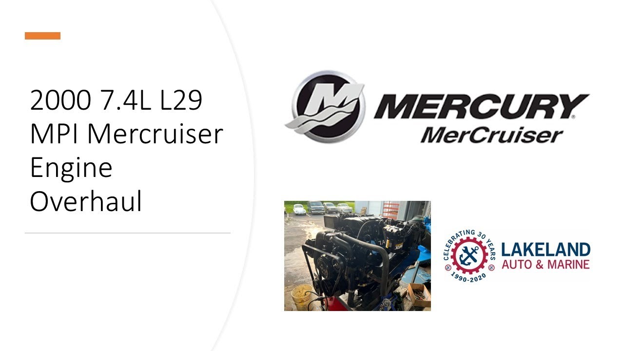 2000 Mercruiser 7.4L MPI L29 Engine Overhaul