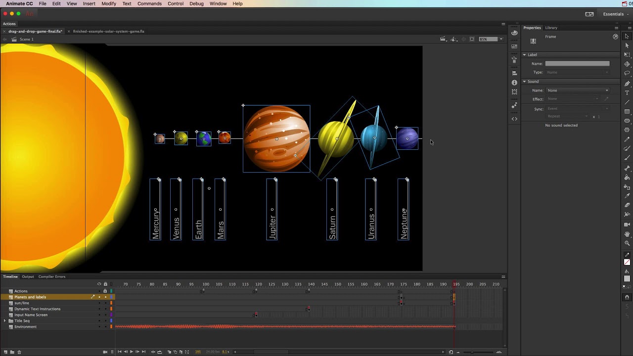 Animate CC Drag and Drop Objects