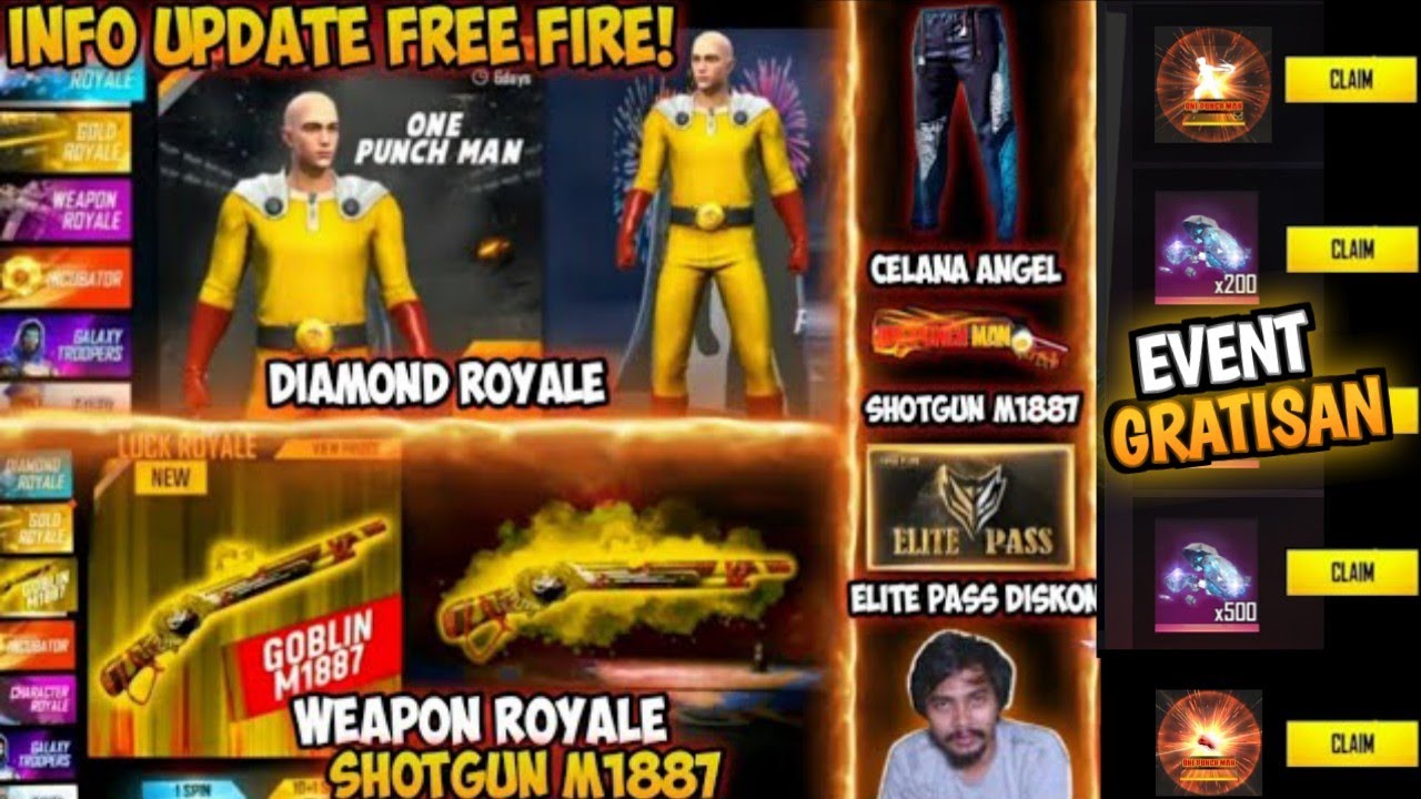 INFO KULGAR❗EVENT GRATISAN TERBARU DAN WEAPON ROYAL TERBARU SHOTGUN M1887, DIAMOND ROYAL TERBARU DLL