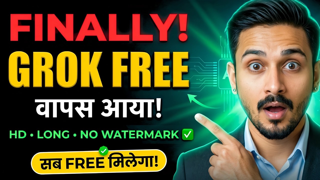 FINALLY! Grok AI FREE Ho Gaya Wapas &mdash; HD, Long Duration, No Watermark Sab Milega