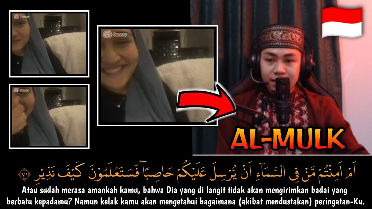 BULE KELAHIRAN INGGRIS INI SHOCK ‼️ DAN TERSENYUM HINGGA BERLINANG KETIKA MENDENGAR SURAH AL-MULK 🇮🇩