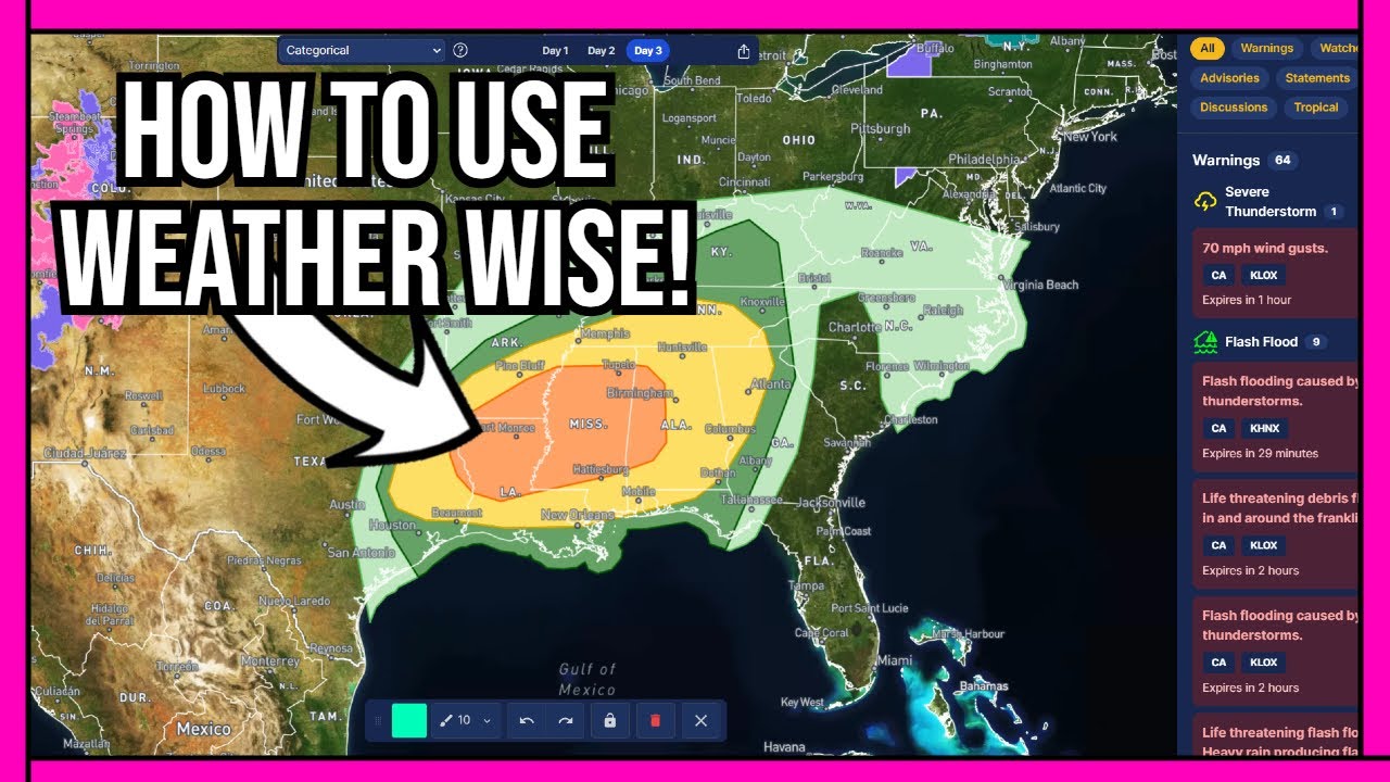 Как пользоваться Weather Wise для новичков! Лучший новый бесплатный радар...