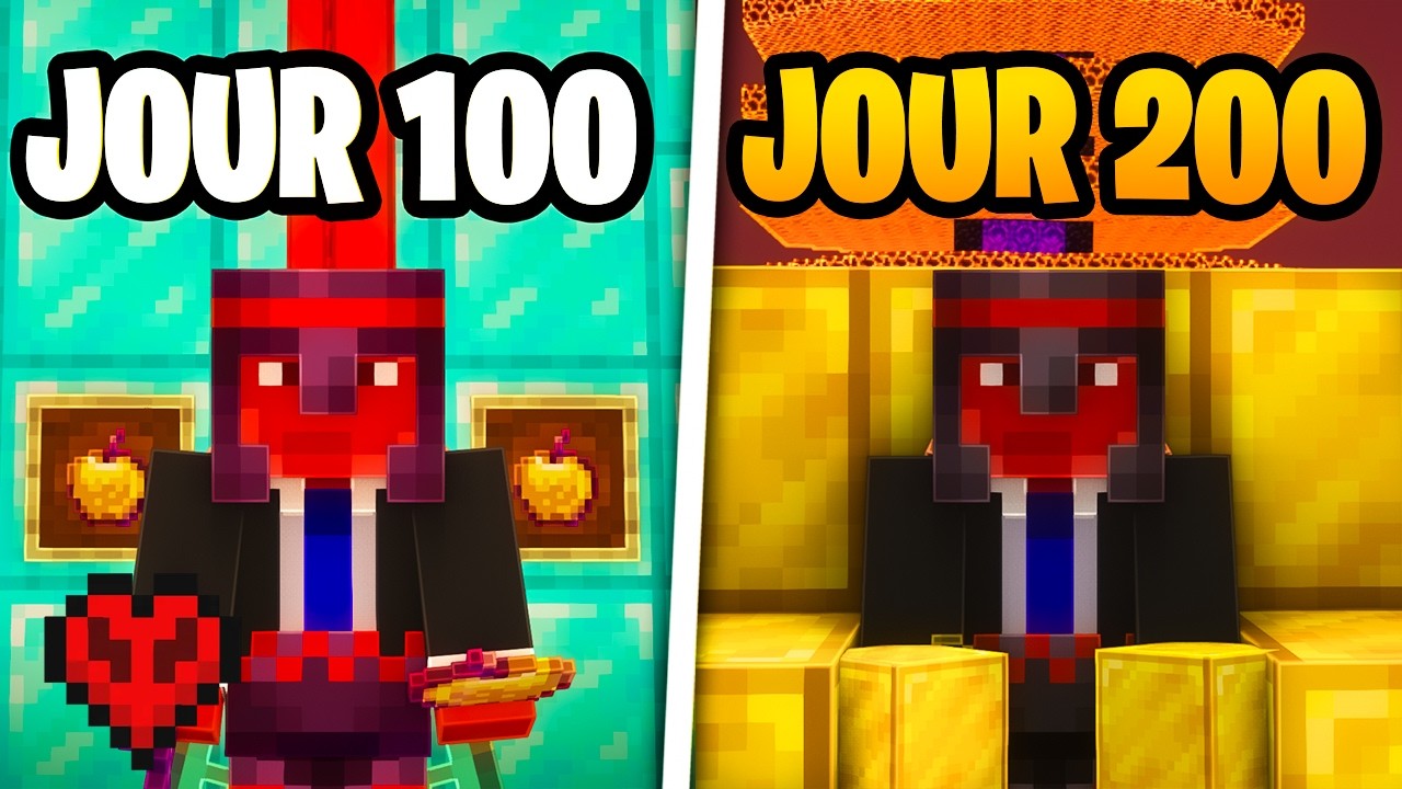 J'ai survécu 200 jours sur Minecraft Hardcore.