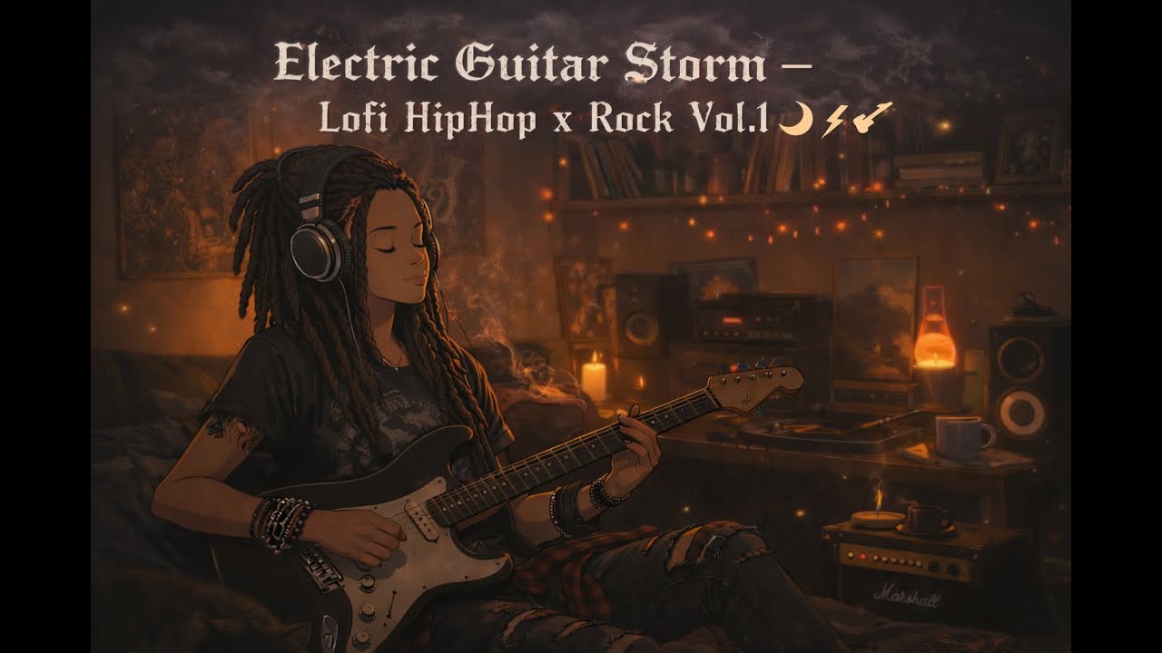 Lofi HipHop x Rock Vol.1 🌙– Electric Guitar Storm ⚡🎸