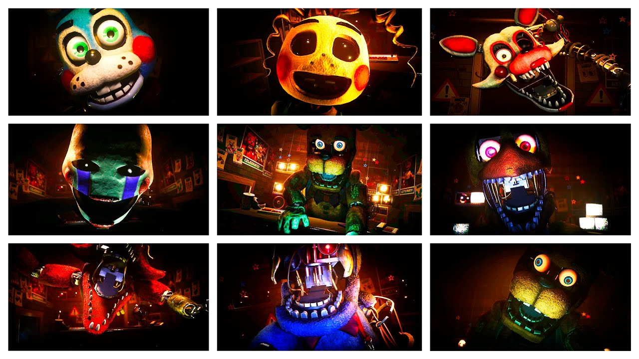 FNAF Rewritten: 87 Overhaul All Jumpscares