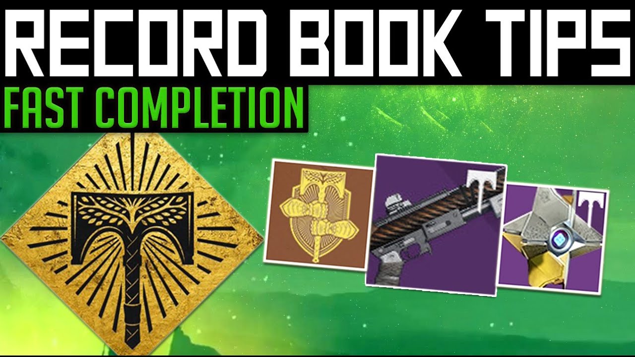 Destiny | RECORD BOOK TIPS! - Complete the Rise of Iron Record Book Faster!