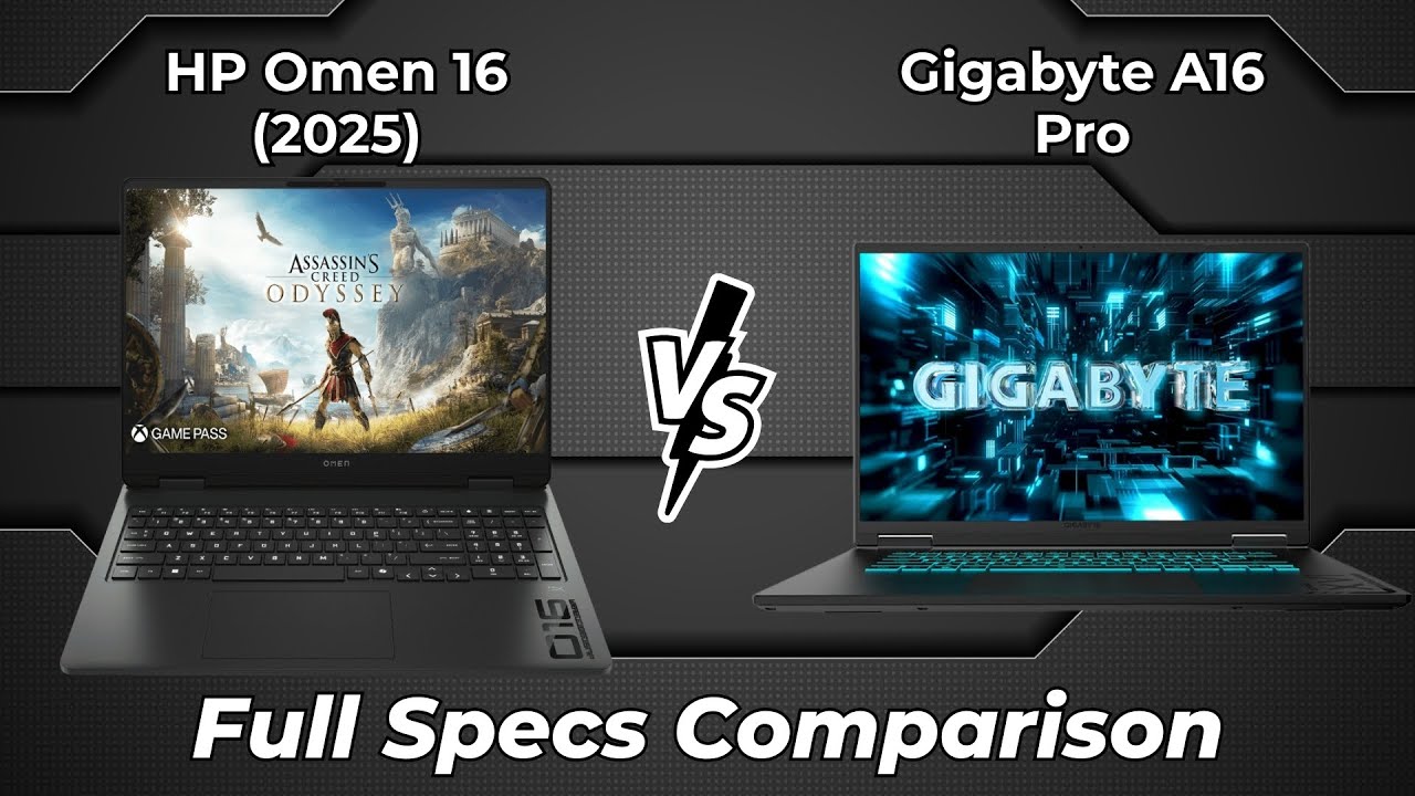 HP Omen 16 2025 vs Gigabyte A16 Pro 🔥 Full Specs Comparison