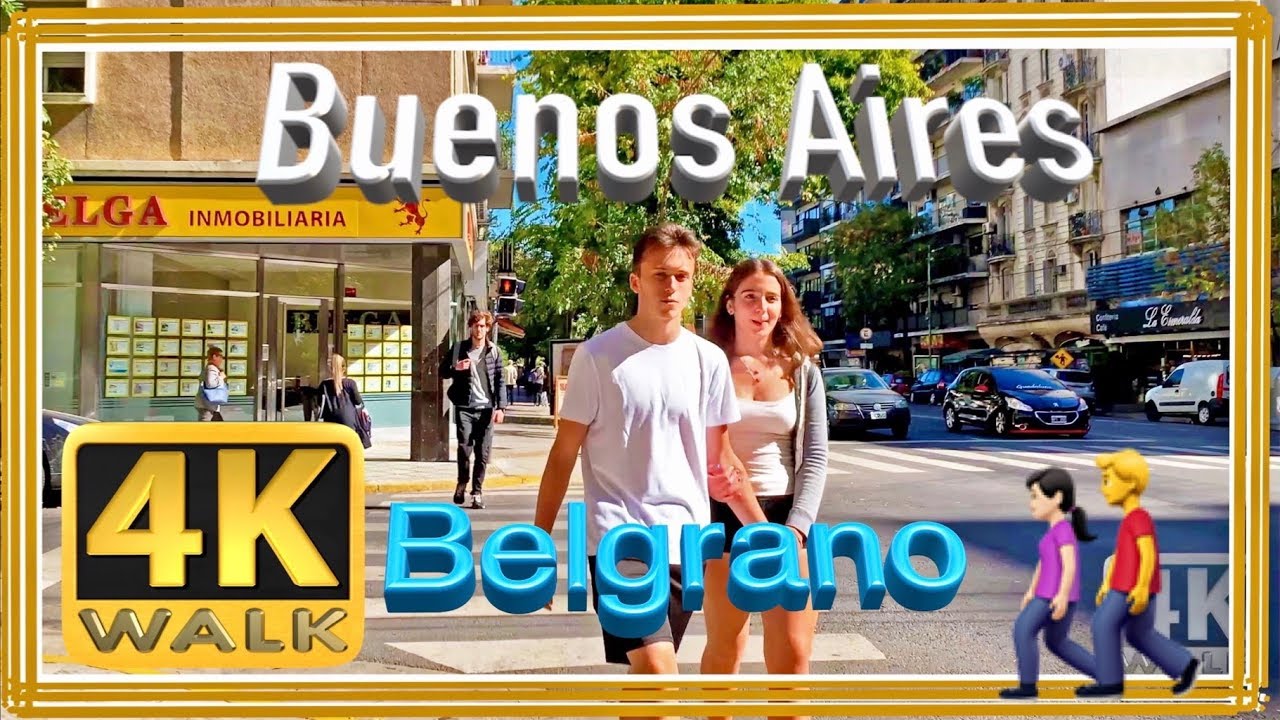 【4K】WALK BELGRANO Barrancas virtual walk Buenos Aires Argentina