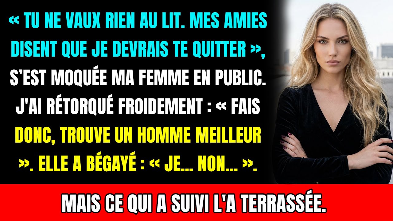 Elle me traitait de Golden Retriever au lit : Ma vengeance glaciale lors du gala annuel