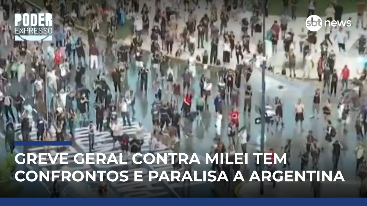 Greve geral na Argentina: protesto contra reforma tem confronto com a polícia | #PoderExpresso